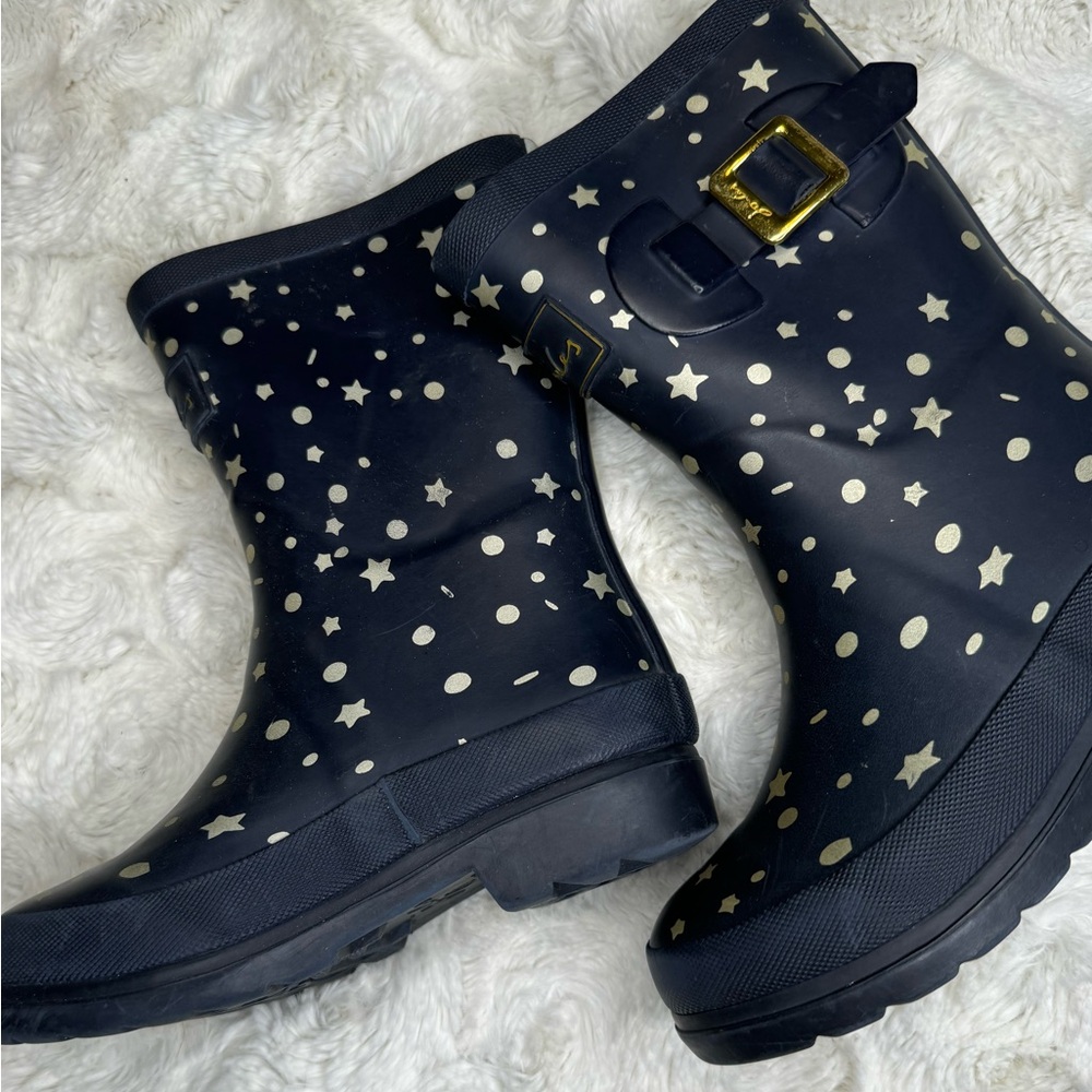 Girls Toddler Blue Coraline Style Rain Boots Stars sz 11